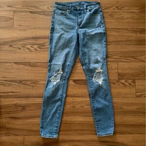 Women's Blue Distressed Jeans